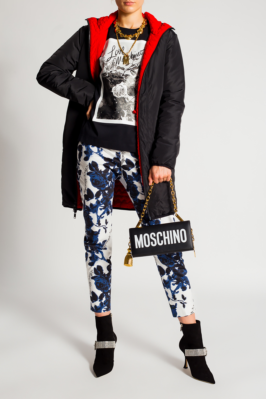 MOSCHINO ブレックファースト コットン プリント Tシャツ T - SchaferandweinerShops Japan - shirt Printed with logo